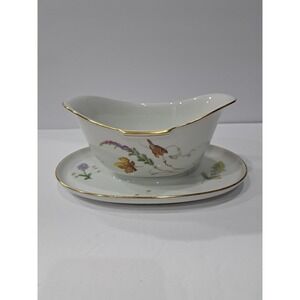 Rosenthal‎ Germany Sanssouci US Standard Design 10 Rosen Gravy Boat Underplate